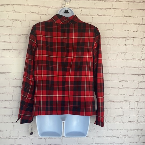 Pendleton virgin wool plaid red zip jacket - Picture 7 of 13